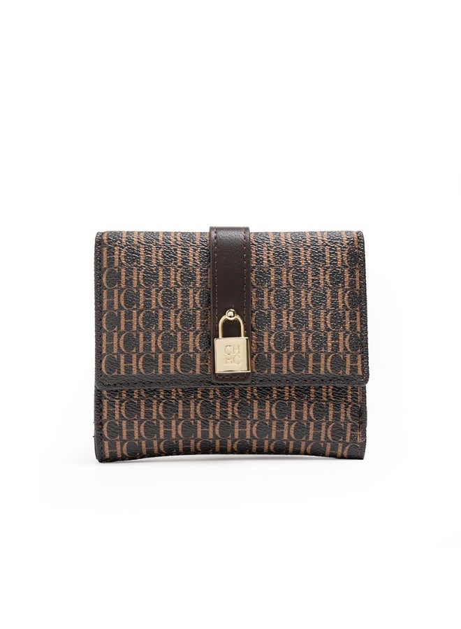 Chchmu Short Buckle PU Foldable Wallet with Multi-Function Coin Pocket - Image 1